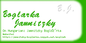 boglarka jamnitzky business card